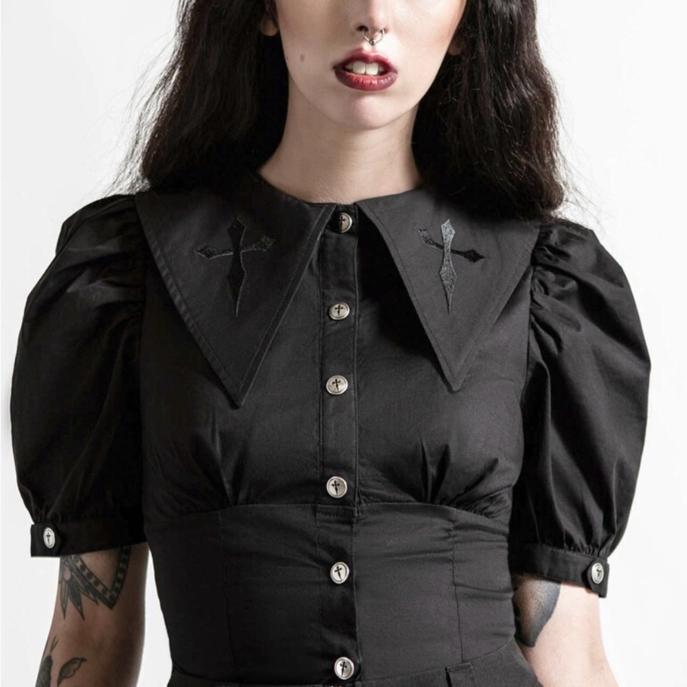 Killstar Black Gothic Cape Jacket - image 3